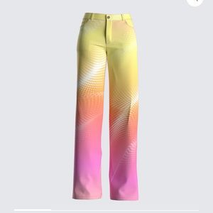 Finesse abstract high rise pants